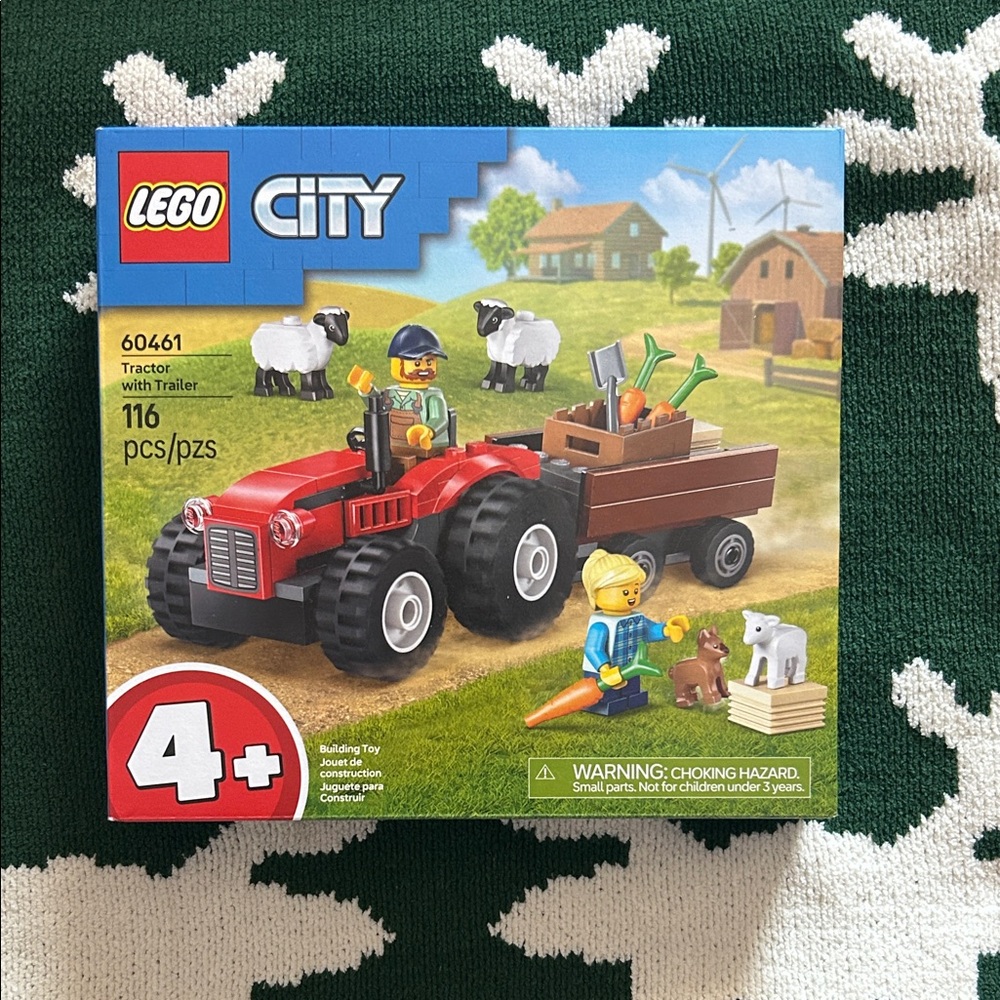 LEGO City Red Tractor and Trailer Set